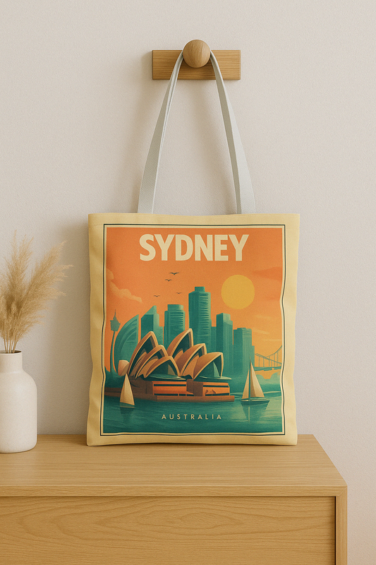 Sydney Vintage Tote Bag - Stylish Travel Accessory for Sydney Lovers, Beach Days, Shopping, Gifts, Souvenirs